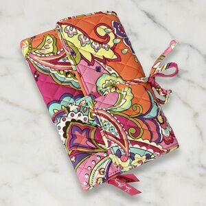VERA Bradley Pink Swirls Travel Jewelry Roll